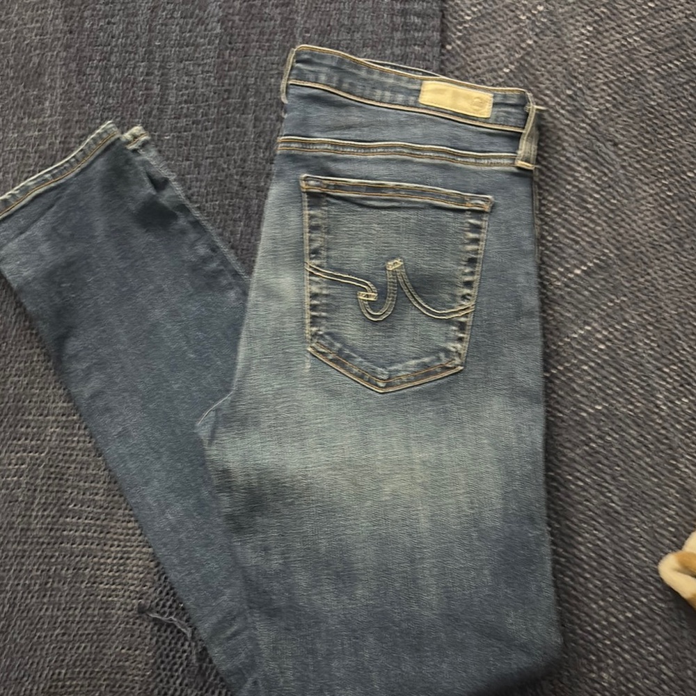 AG Adriano Goldschmied Faded Blue Skinny Jeans